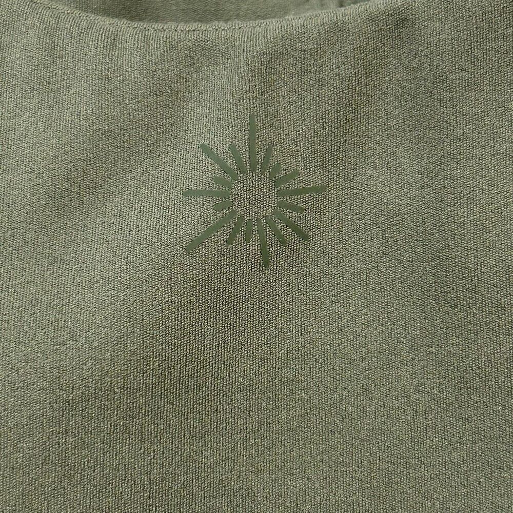 Offline by Aerie Olive Green Tank Top Built In Bra Stretchy Lounge Active Top Si - Picture 8 of 8